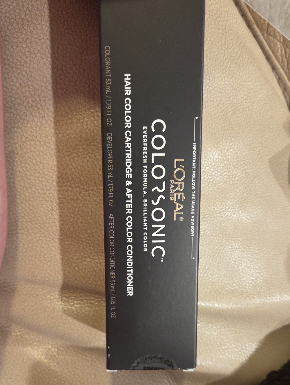 L'Oréal ColorSonic Hair Color Cartridge & After Color Conditioner - Black